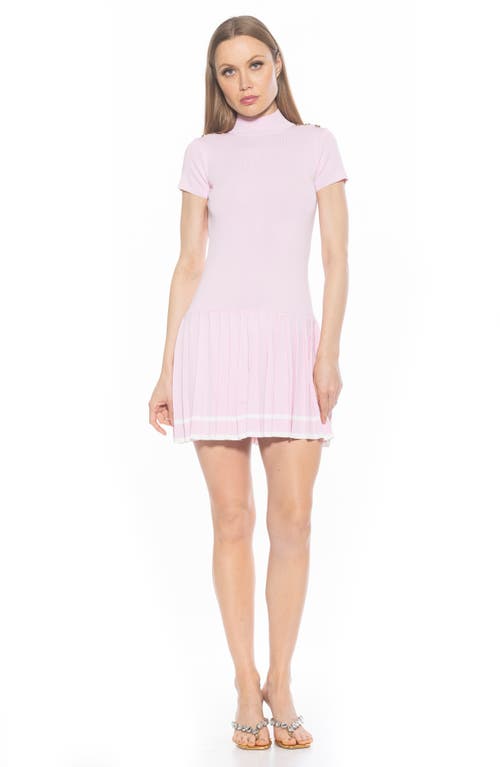 Alexia Admor Devika Pleated Knit Dress In Pink