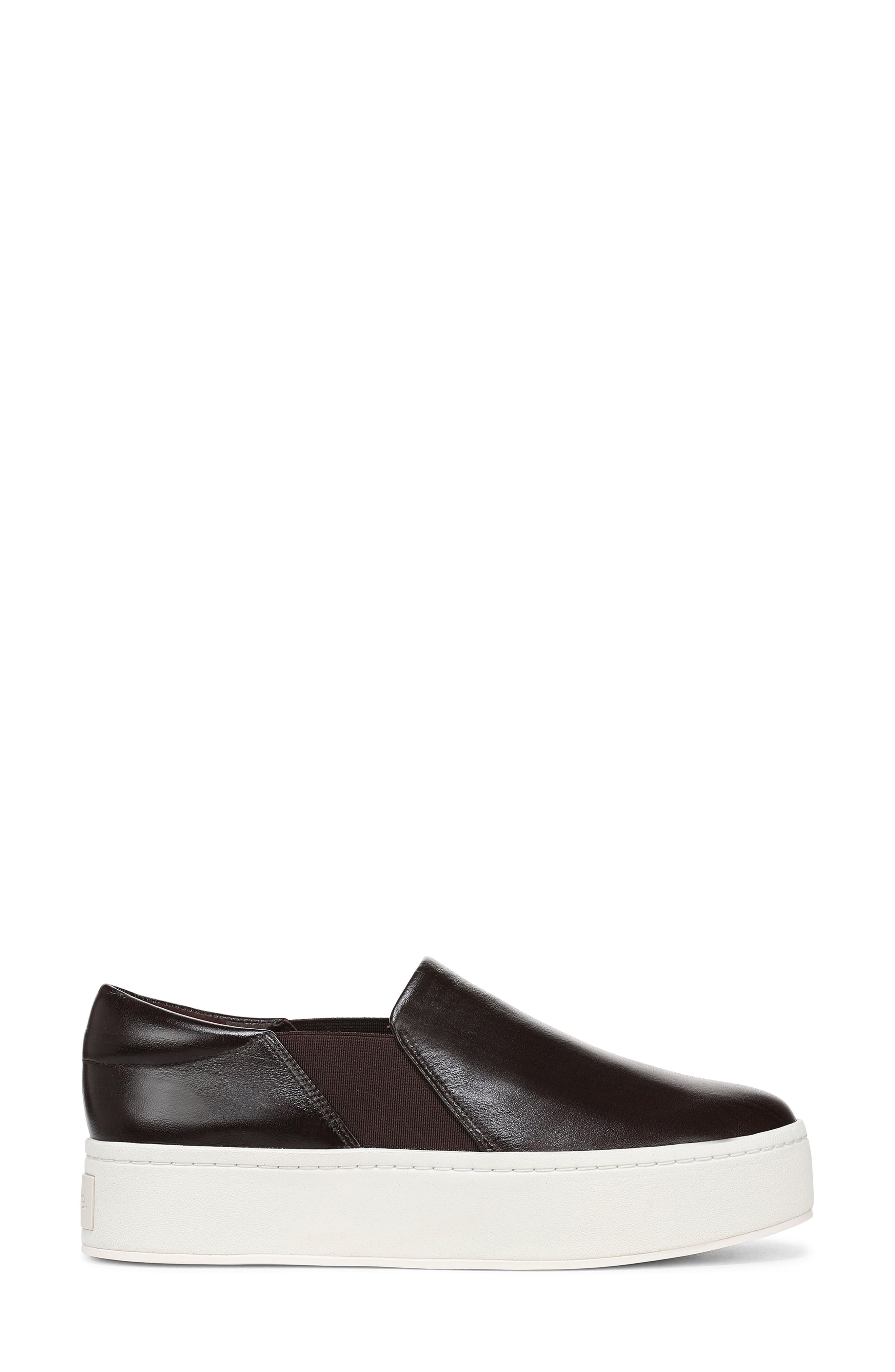 Vince Warren Platform Slip-On Sneaker, Alternate, color, Ganache
