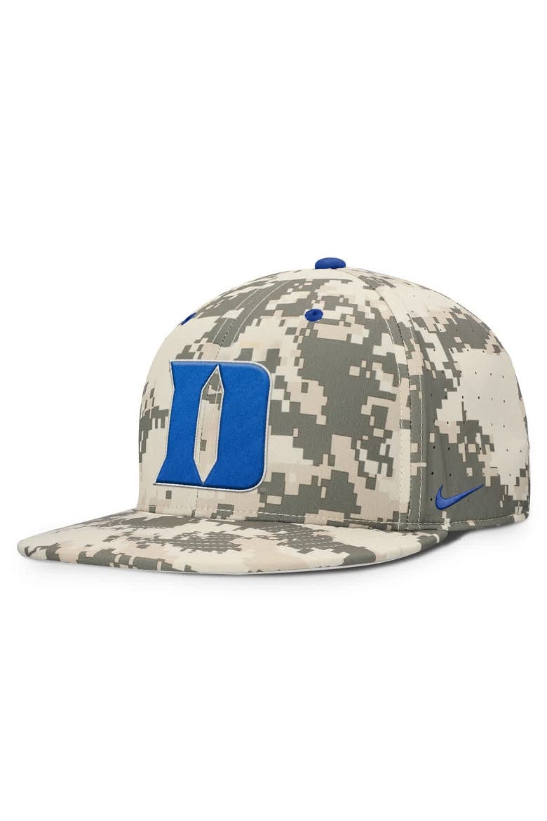 Men's Nike Digital Camo Duke Blue Devils 2025 Dugout True Performance Fitted Hat, Main, color, Camo