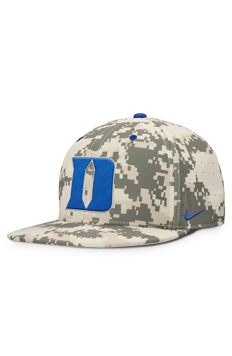 Nike Men's Nike Digital Camo Duke Blue Devils 2025 Dugout True Performance Fitted Hat, Main, color, Camo