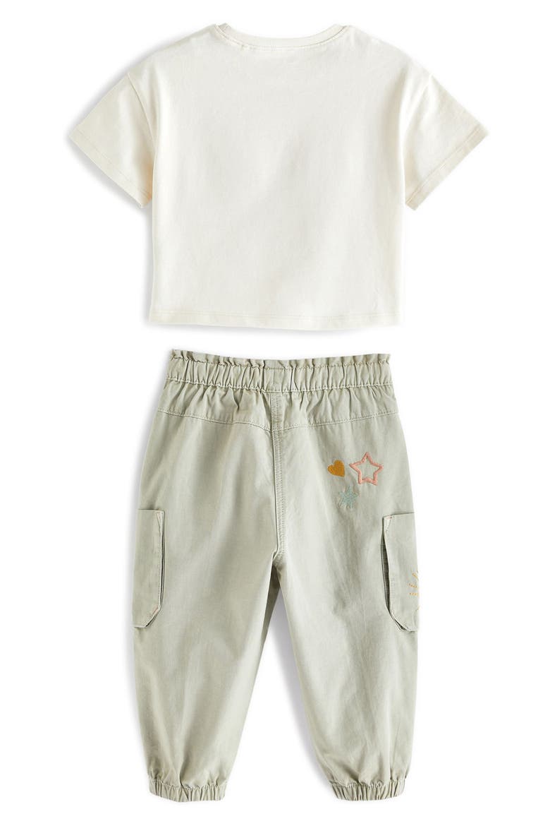 Kids' Sunshine Cotton Graphic T-Shirt & Joggers Set, Alternate, color, SAGE GREEN