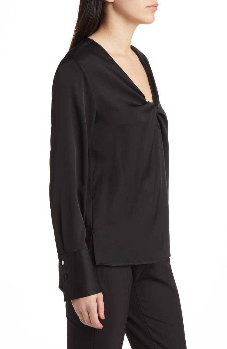 BOSS Bidinta Silk Blend Top, Alternate, color, Blk