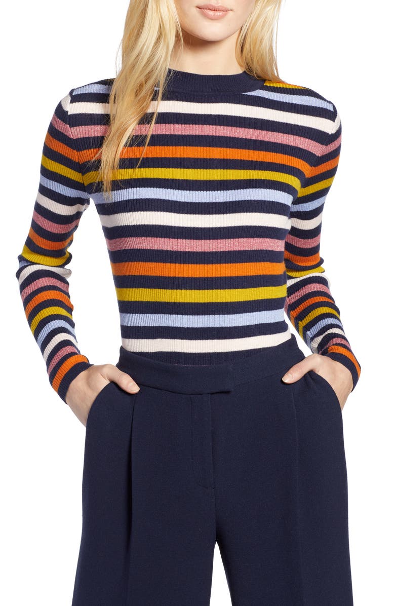 Halogen<sup>®</sup> x Atlantic-Pacific Shimmer Stripe Sweater, Main, color, 
