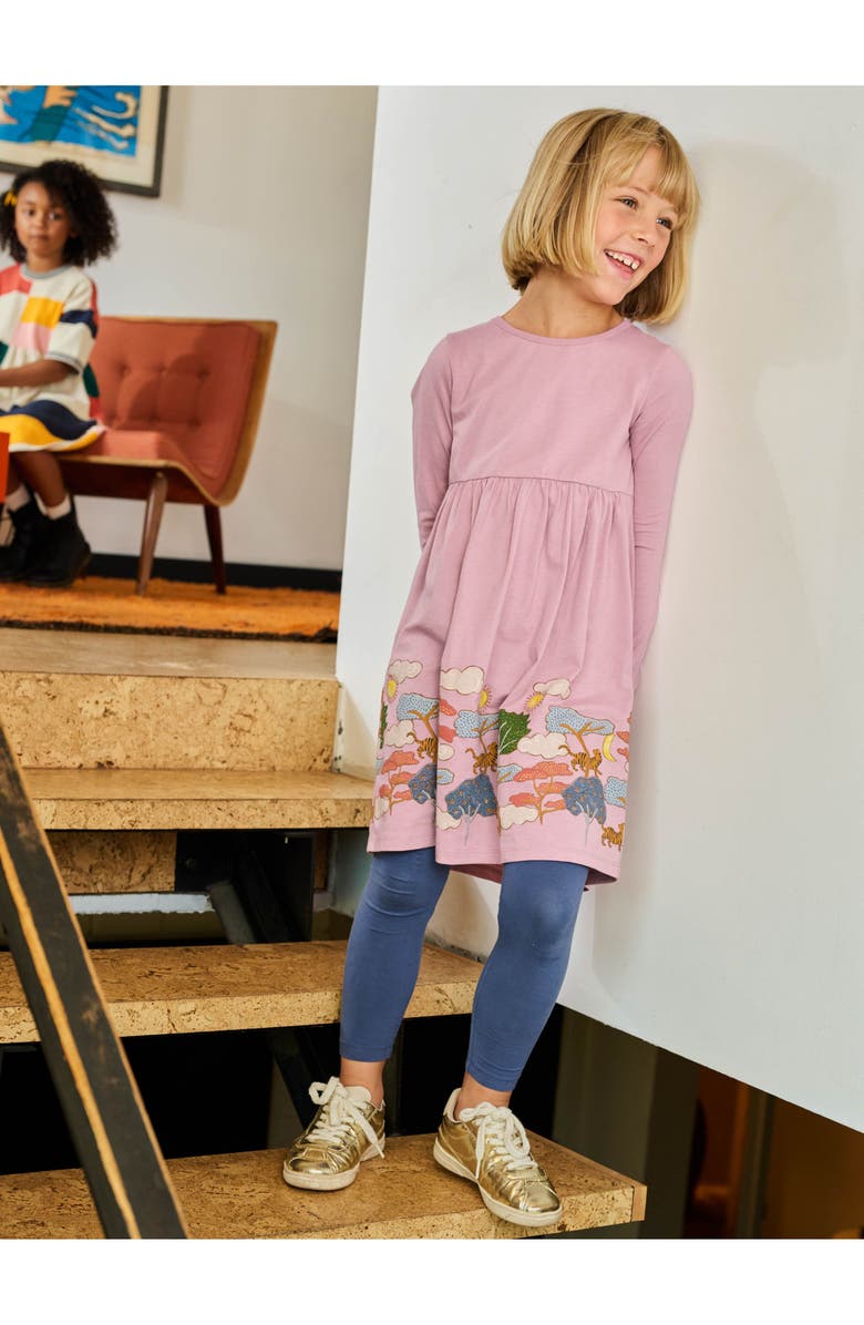 Tea Collection Tiger Story Skirted Dress, Alternate, color, Hydrangea