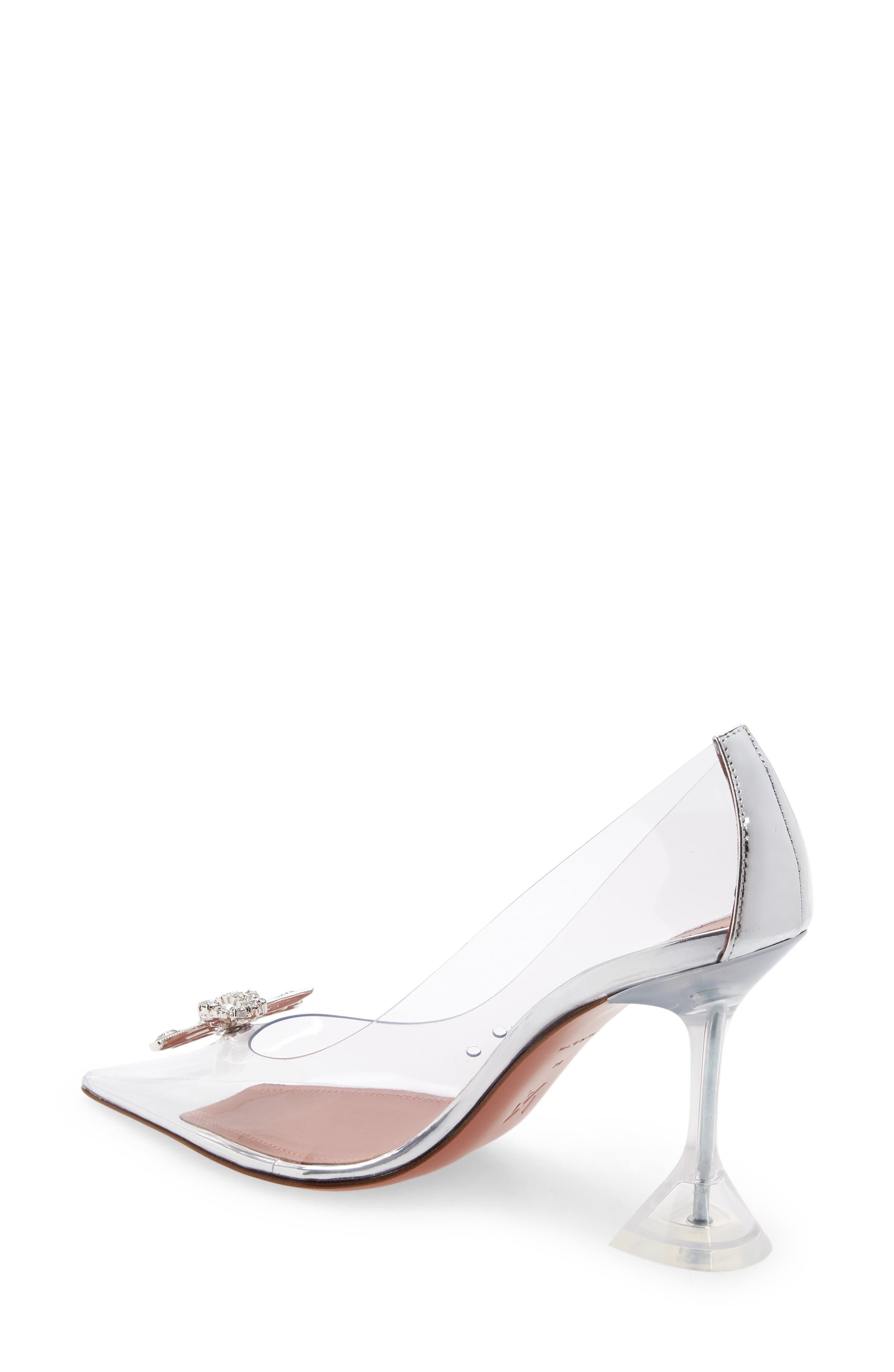 Amina Muaddi Rosie Glass Pointed Toe Pump, Alternate, color, 
