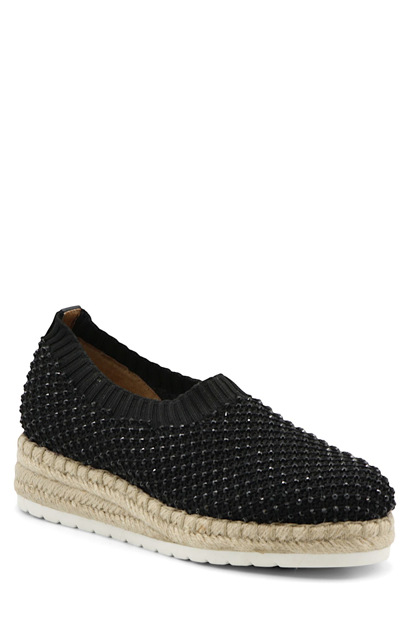 Adrienne Vittadini Nicola Embellished Espadrille Slip-On Sneaker, Main, color, 