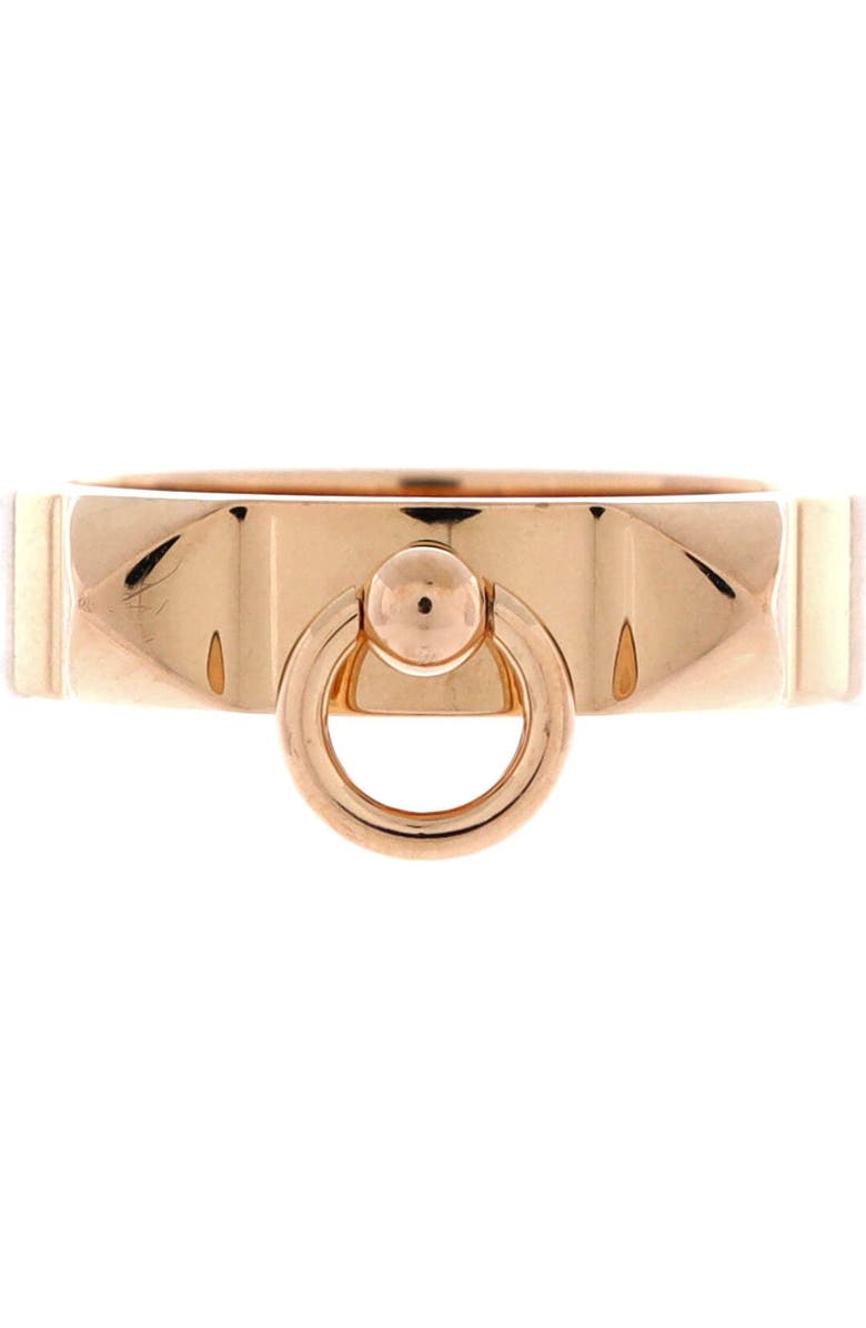 Pre-Owned Hermes Collier de Chien Ring 18K Rose Gold Small, Main, color, Rose Gold