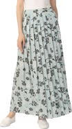 Kimi & Kai Women's Print Box Pleat Maxi Skirt