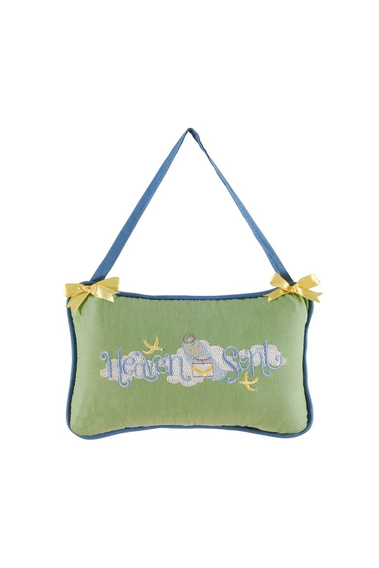 Heaven Sent Embroidered Accent Throw Pillow, Main, color, Green