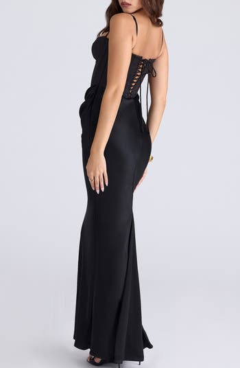 Valentina Corset Satin Gown