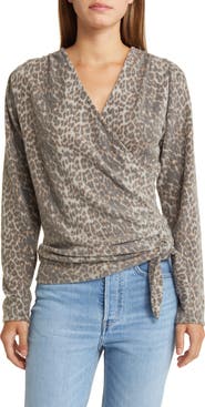 Loveappella Faux Tie Wrap Top