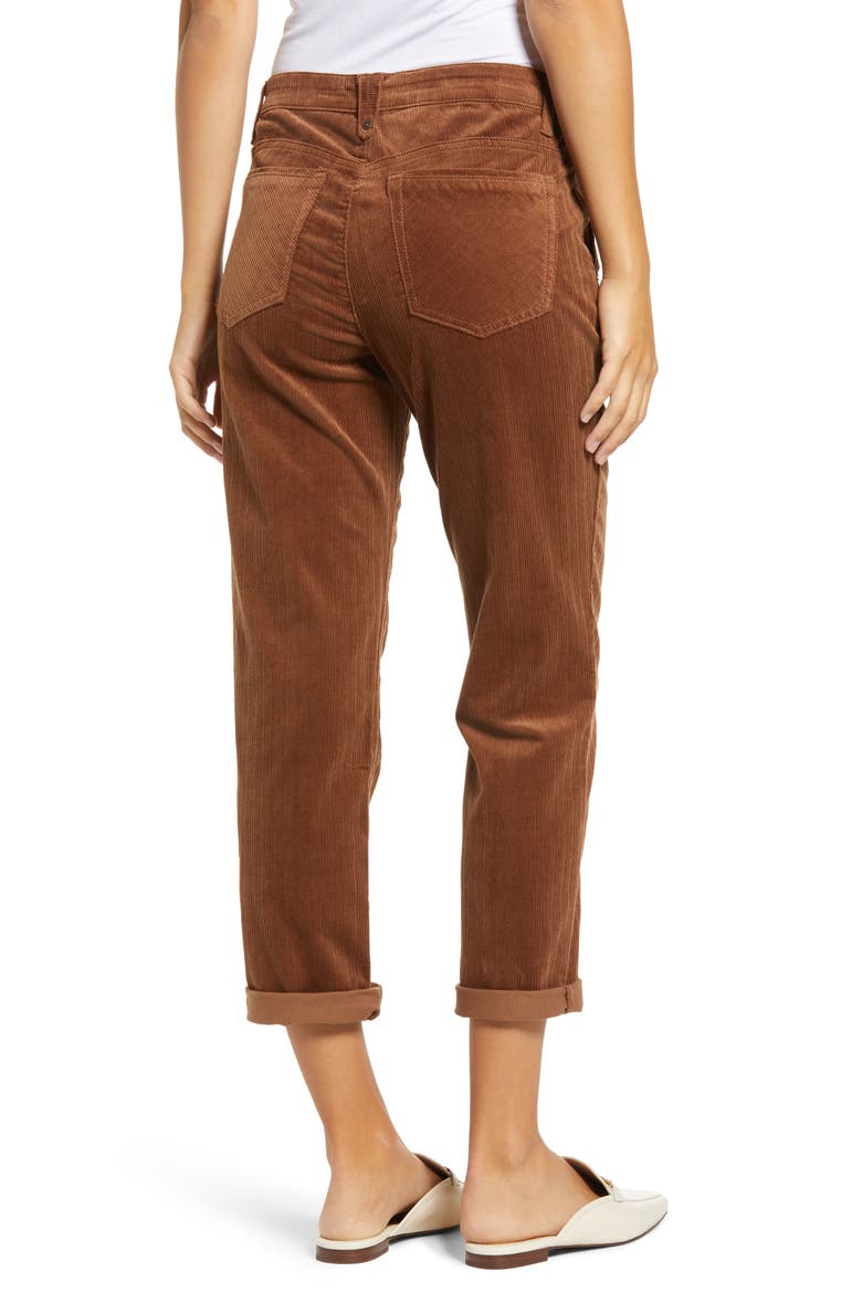 'Ab'Solution Stretch Cotton Corduroy Pants (Nordstrom Exclusive), Alternate, color, TOBACCO