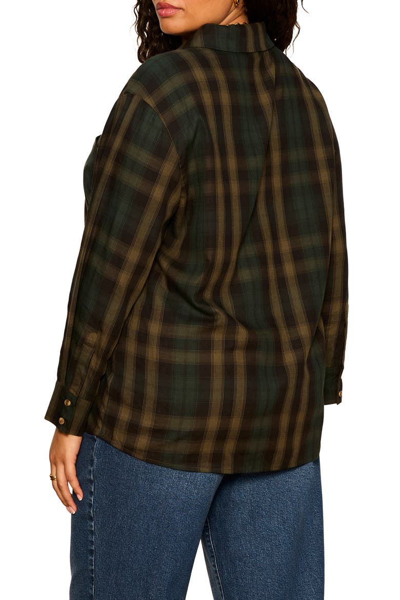 City Plaid Shirt, Alternate, color, FOREST PLAID GREEN