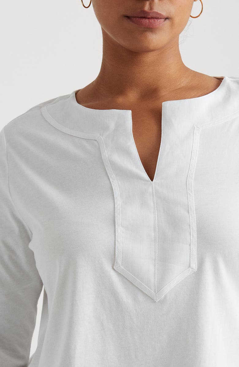 Lauren Ralph Lauren Split Neck Tunic, Alternate, color, White