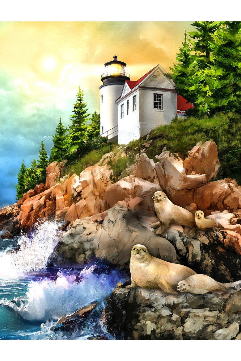 Bass Harbor Light Station 500 piece Jigsaw Puzzle for Adults, Alternate, color, Multicolor