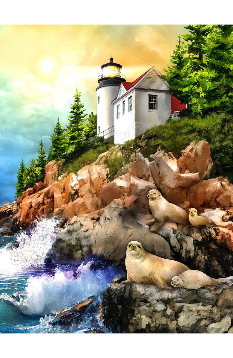Sunsout Bass Harbor Light Station 500 piece Jigsaw Puzzle for Adults, Alternate, color, Multicolor