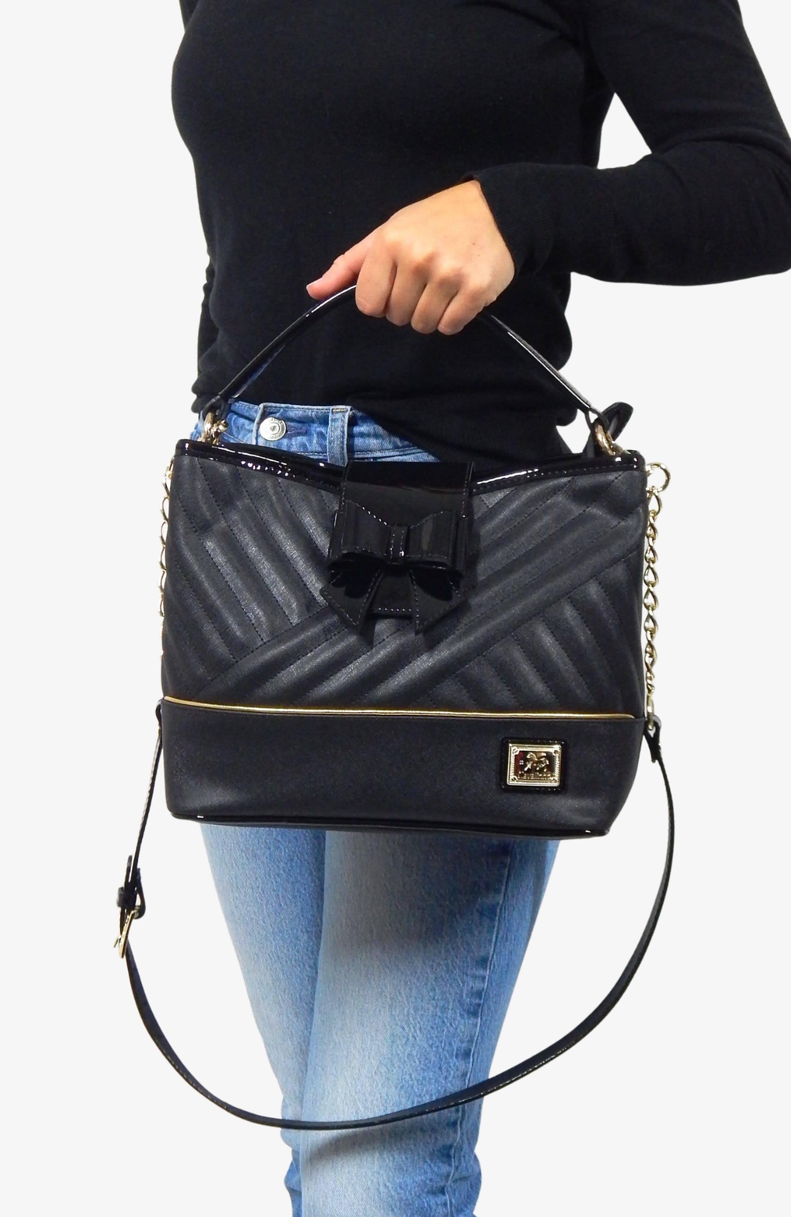 Ciao Bella 272 Handbag, Alternate, color, Black