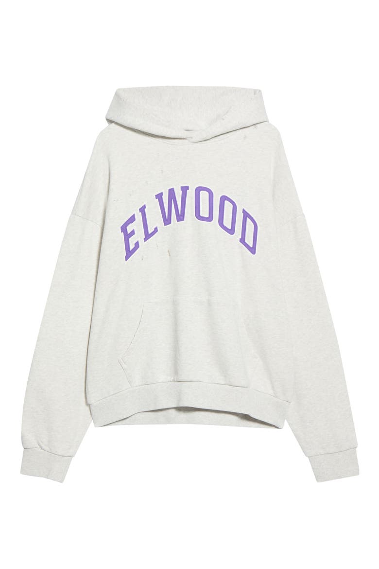 Fireside Distressed Logo Hoodie (Nordstrom Exclusive), Alternate, color, HEATHER GREY