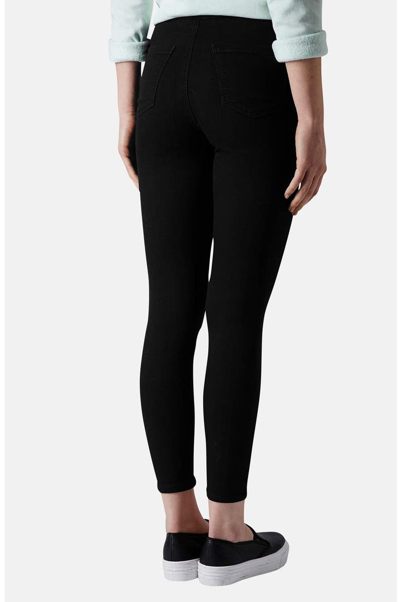 Moto 'Joni' High Rise Skinny Jeans, Alternate, color, BLACK