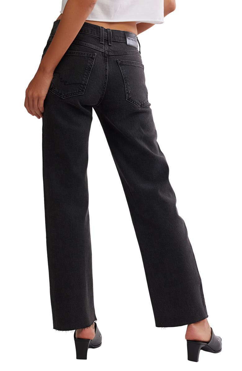 Free People We the Free Risk Taker Raw Hem Straight Leg Jeans, Alternate, color, Main Squeeze