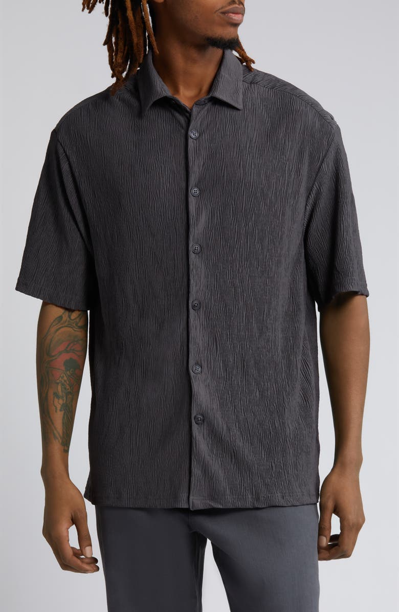 Topman Textured Button-Up Shirt, Main, color,
