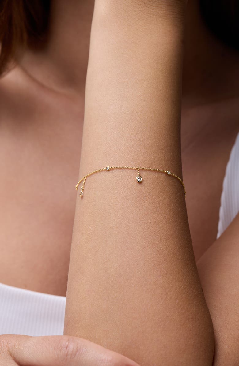 Bony Levy Monaco 18K Yellow Gold Diamond Station & Charm Bracelet, Alternate, color, 18K Yellow Gold