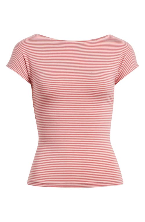 Shop Bdg Urban Outfitters Stripe Backless T-shirt In Pink