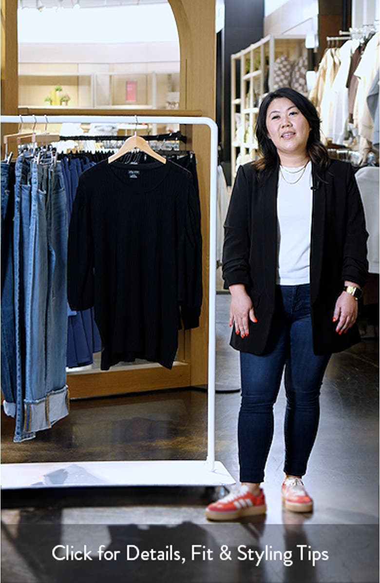 Sweet Rib Puff Sleeve Top, sales video thumbnail