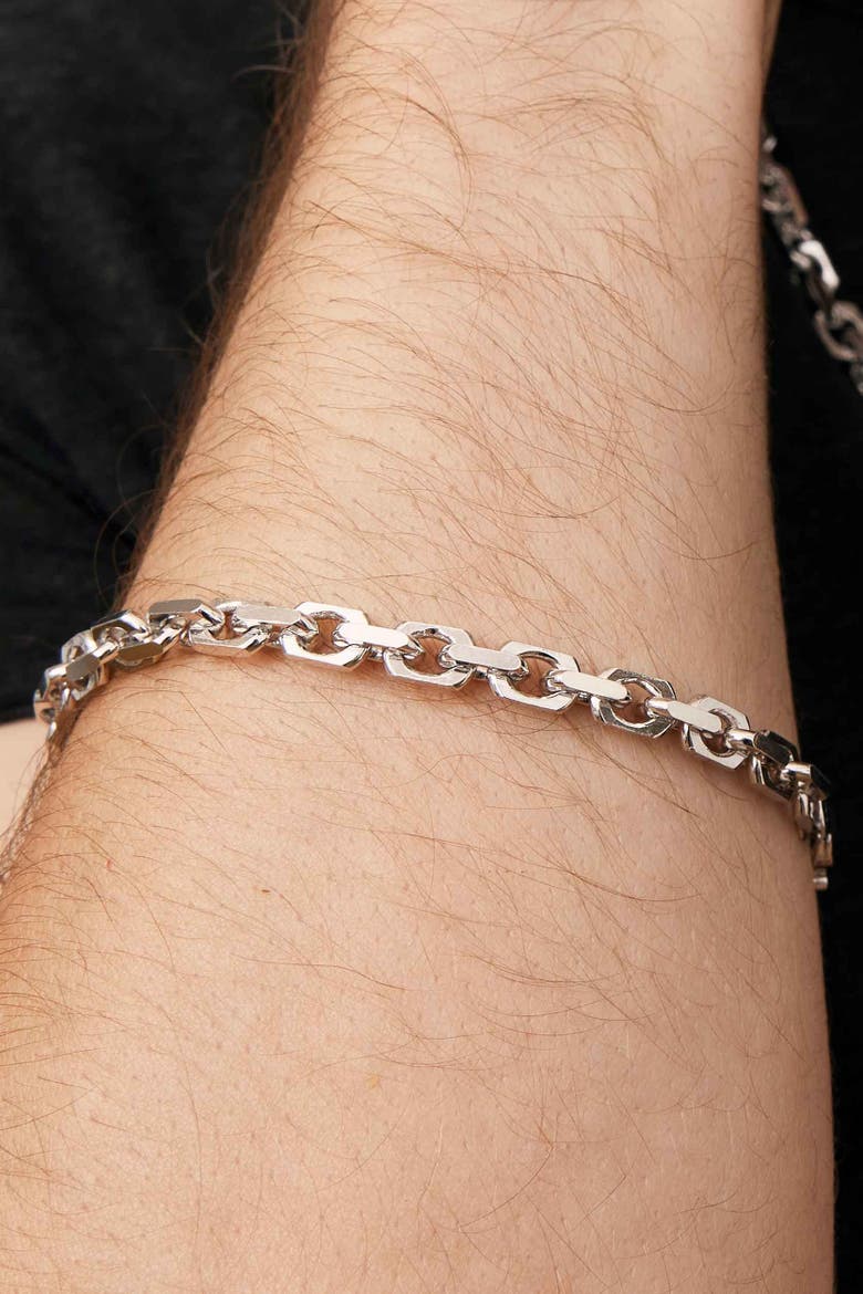 Sterling Silver Captain Link Bracelet, Alternate, color, Sterling Silver