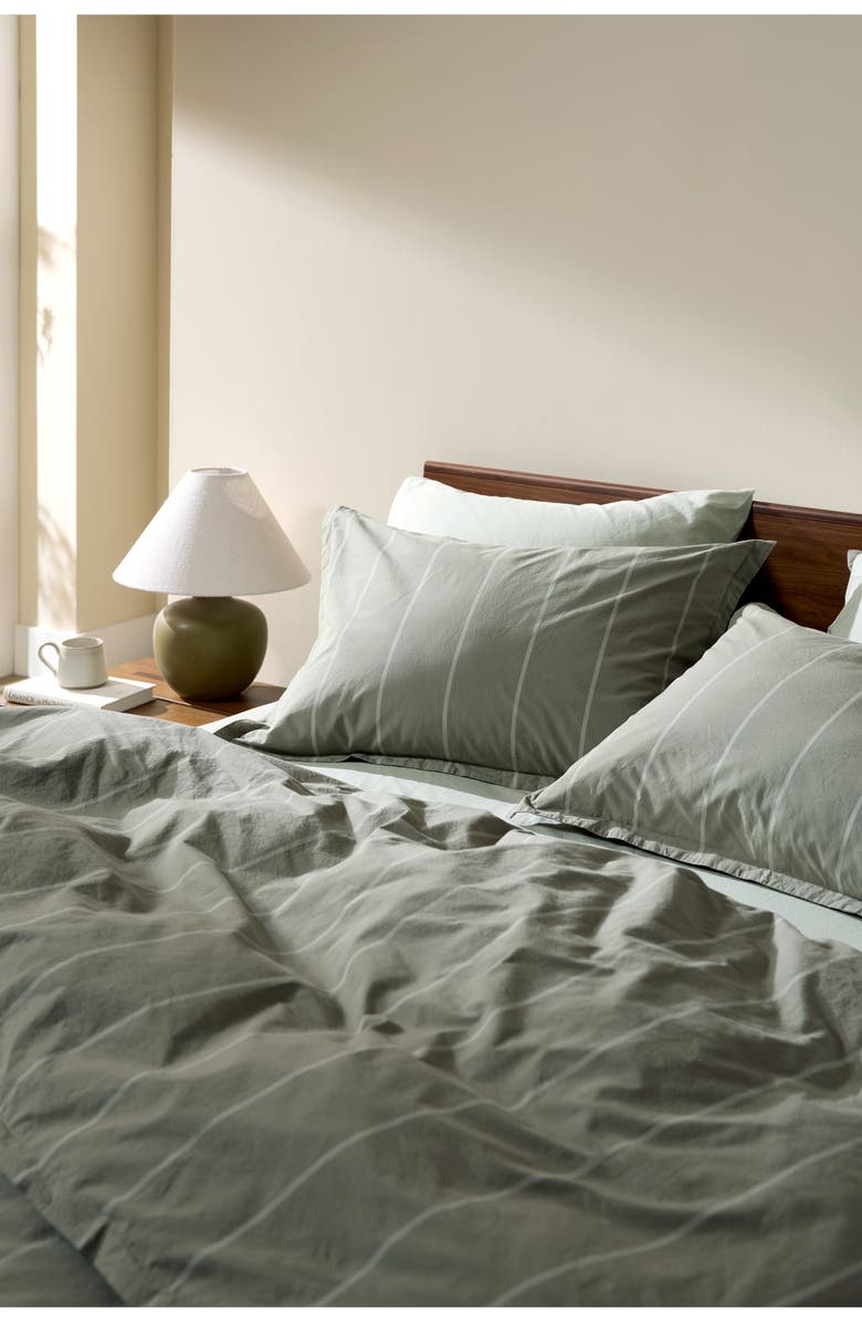 Parachute Resort Stripe Organic Cotton Bath Mat, Alternate, color, Moss Stripe