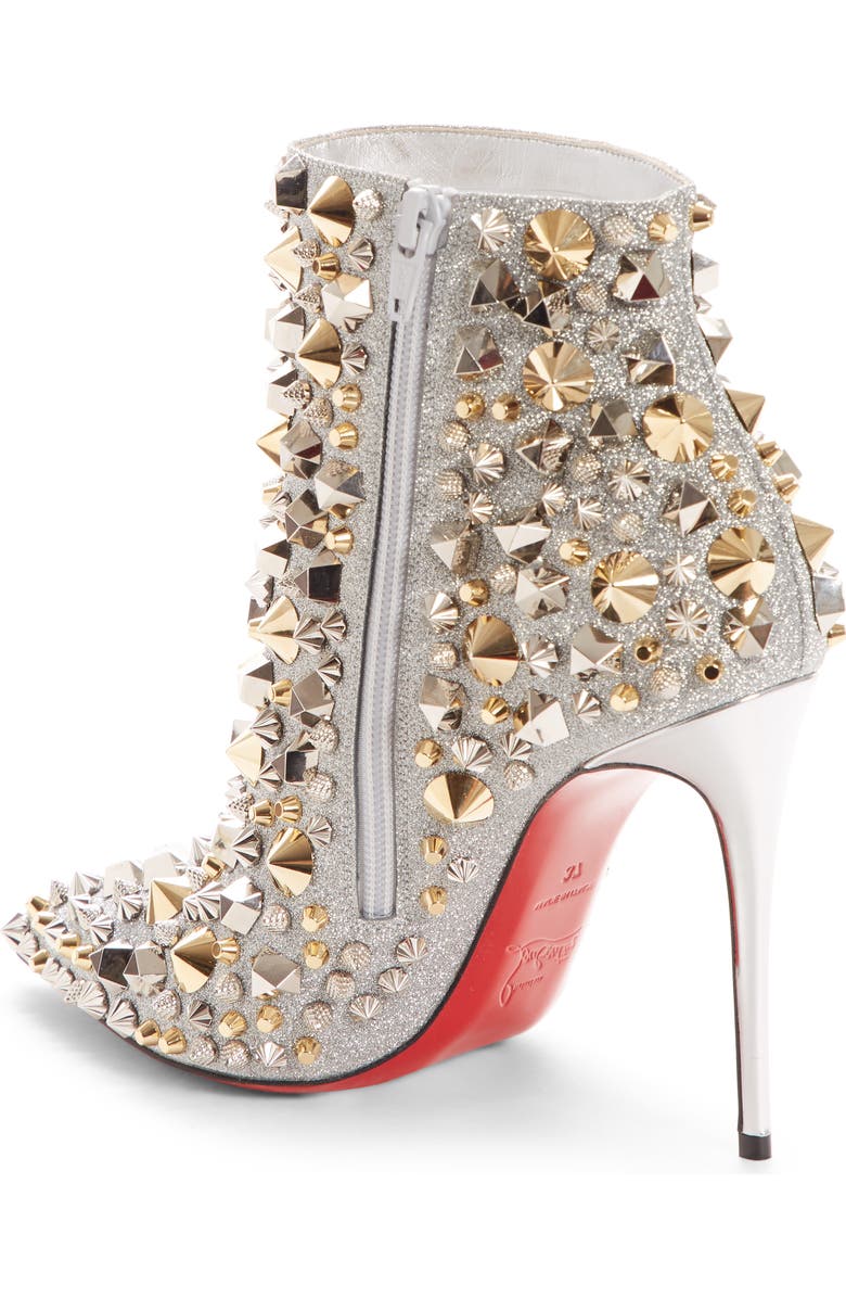 Christian Louboutin So Kate Studded Glitter Bootie, Alternate, color,