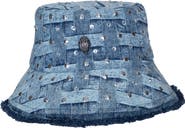 Kurt Geiger London Embellished Denim Bucket Hat