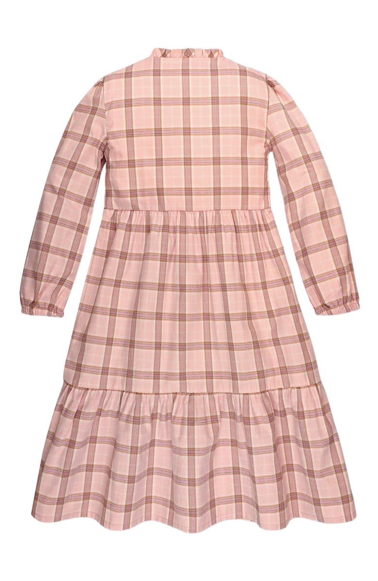 Hope & Henry Baby Girls' Organic Tiered Ruffle Neck Dress, Infant, Alternate, color, Fall Rose Plaid