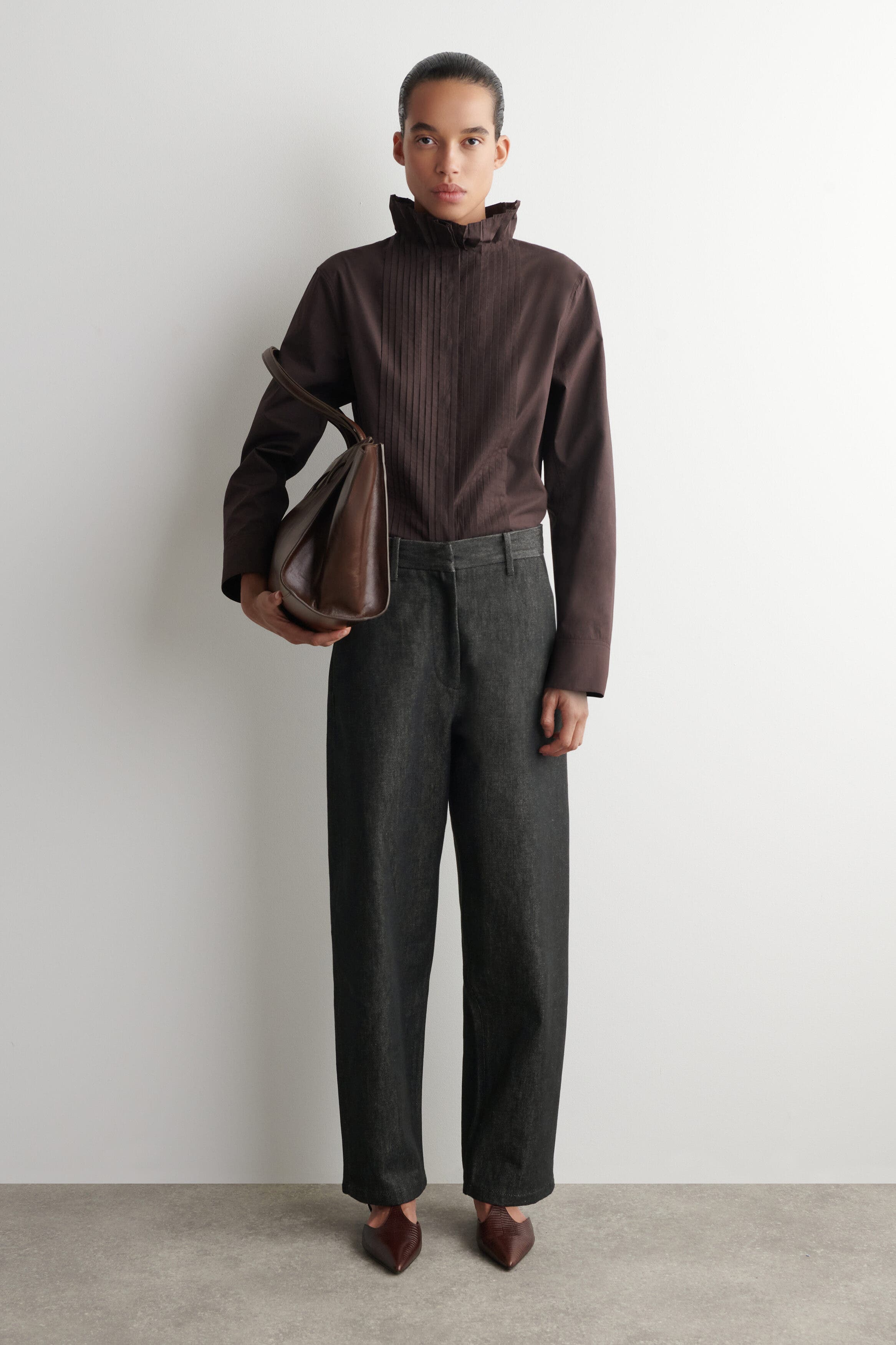Pintucked Cotton Blouse - image 4