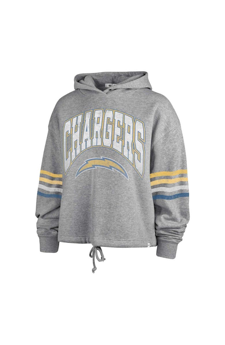 '47 Women's '47 Heather Gray Los Angeles Chargers Upland Bennett Pullover Hoodie, Alternate, color, Heather Gray