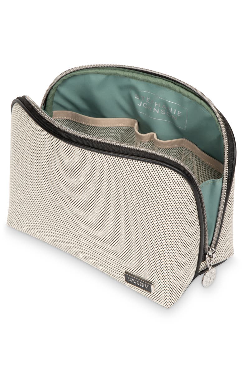 Stephanie Johnson Tropea Onyx Lola Makeup Bag, Alternate, color, Black