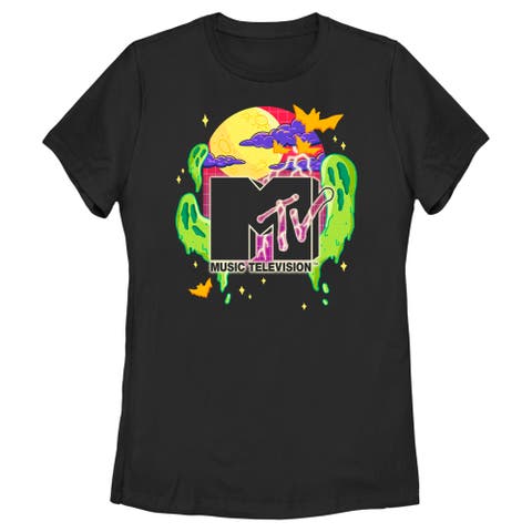 Women's MTV Colorful Halloween Logo  Graphic T-Shirt