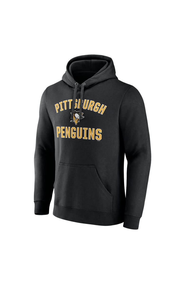 FANATICS Men's Fanatics Black Pittsburgh Penguins Victory Arch Pullover Hoodie, Alternate, color, 
