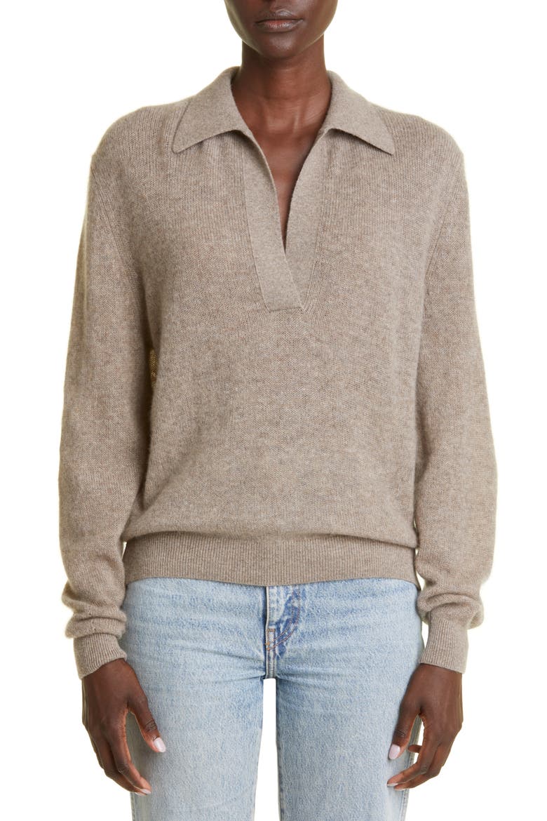Jo Stretch Cashmere Sweater, Main, color, BARLEY