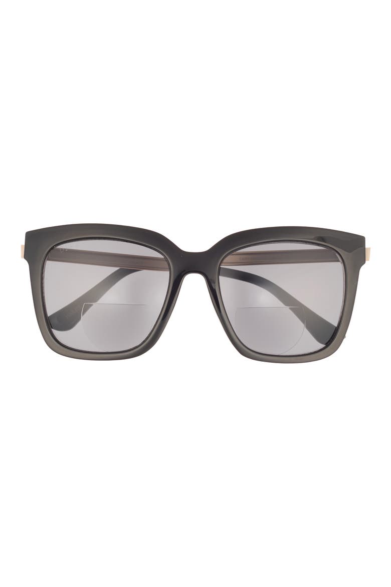 Hailey 54mm Gradient Square Sunglasses, Main, color, BLACK