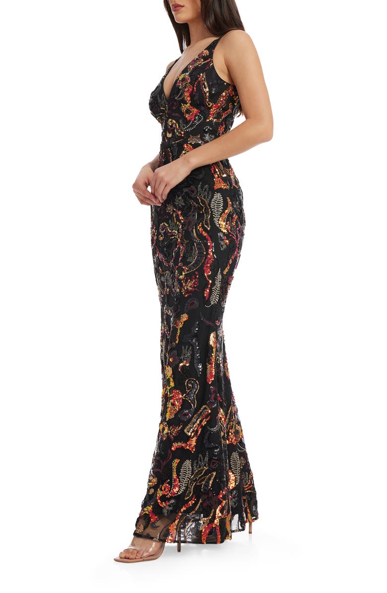 Dress the Population Sharon Embellished Sleeveless Gown, Alternate, color, 