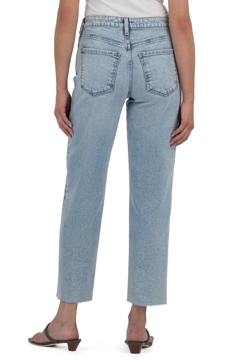Fay Raw Hem High Waist Ankle Straight Leg Jeans, Alternate, color, UNITE