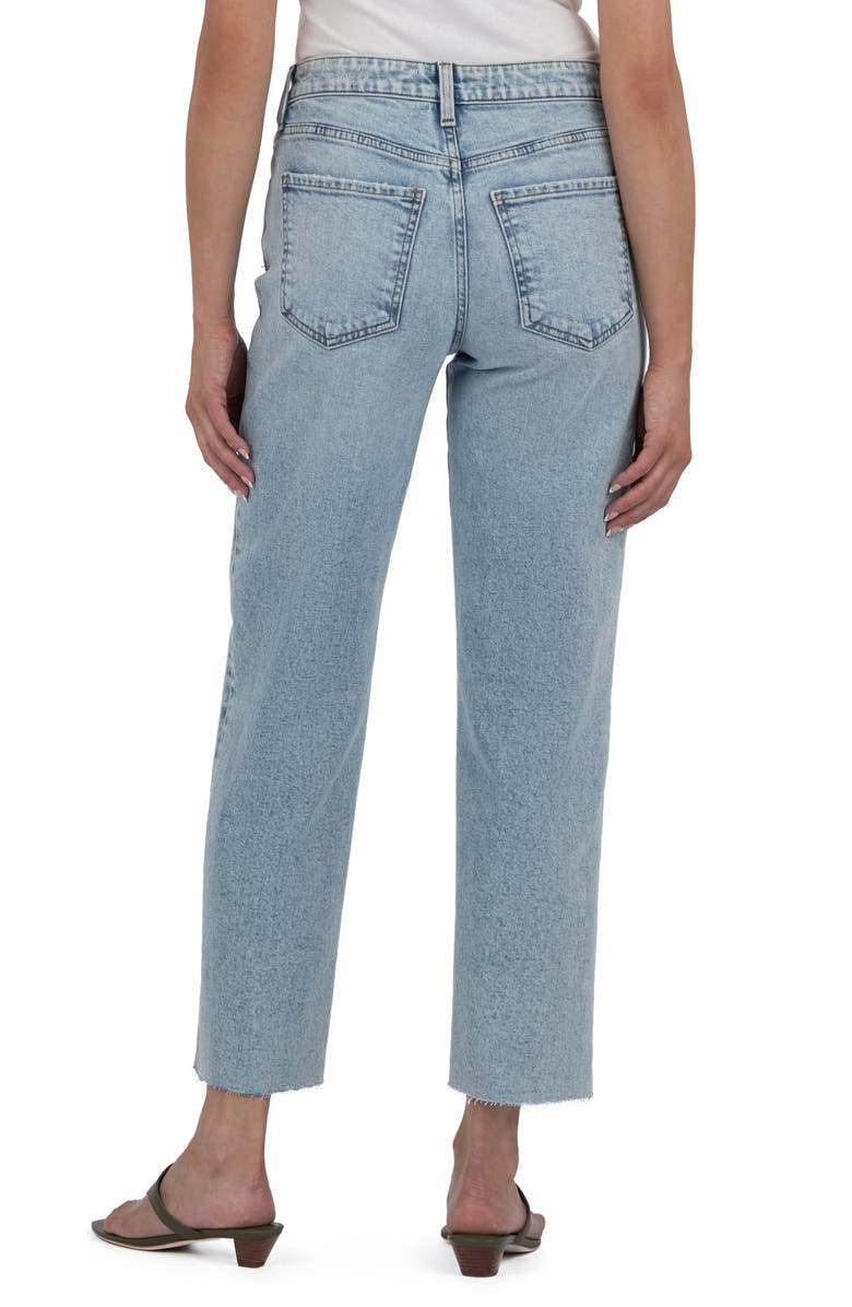 KUT from the Kloth Fay Raw Hem High Waist Ankle Straight Leg Jeans, Alternate, color, 