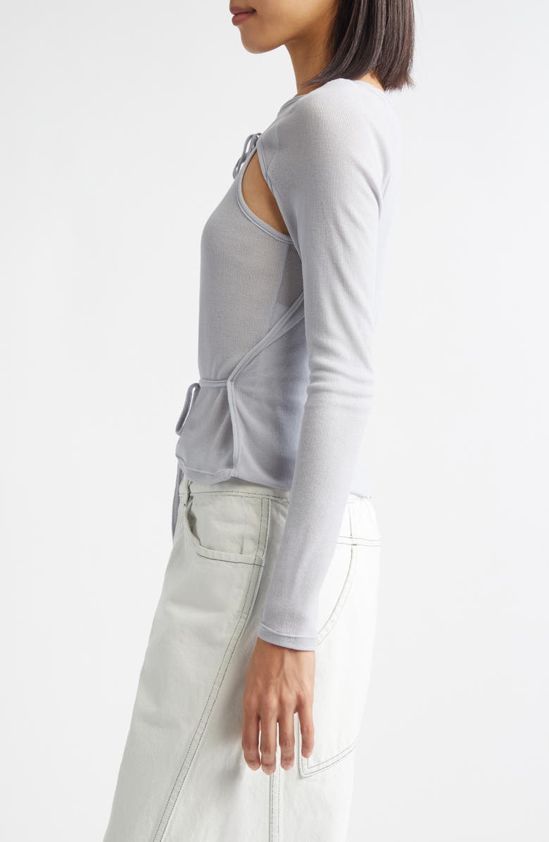 Eckhaus Latta Flip Tie Front Top, Alternate, color, Tide