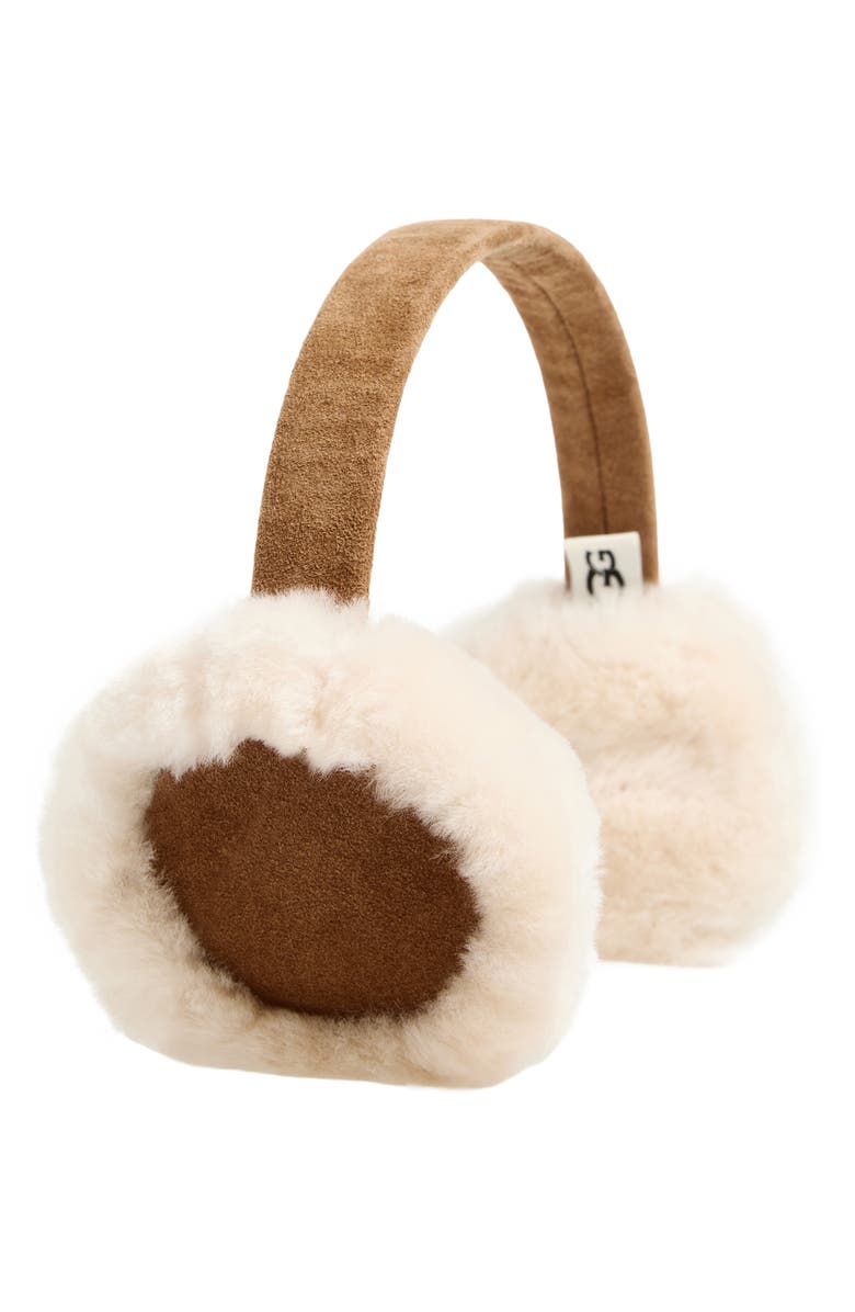 UGG<sup>®</sup> Kids' Classic Genuine Sheepskin Earmuffs, Main, color, Chestnut