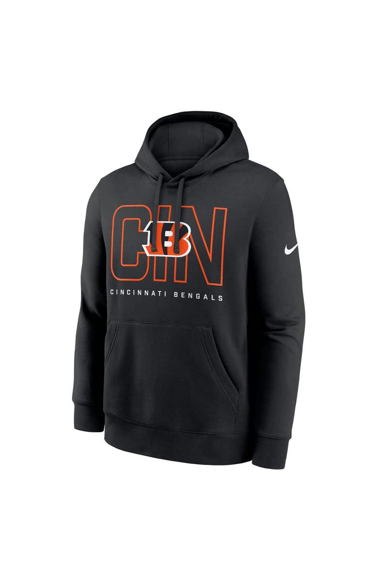 Nike Men's Nike Black Cincinnati Bengals Busted Play Club Fleece Pullover Hoodie, Alternate, color,