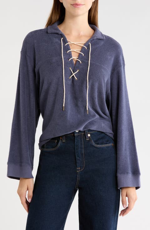 Micro Terry Lace-Up Tunic