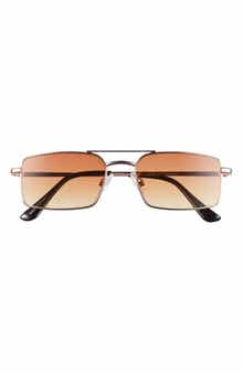 Gradient Rectangular Aviator Sunglasses