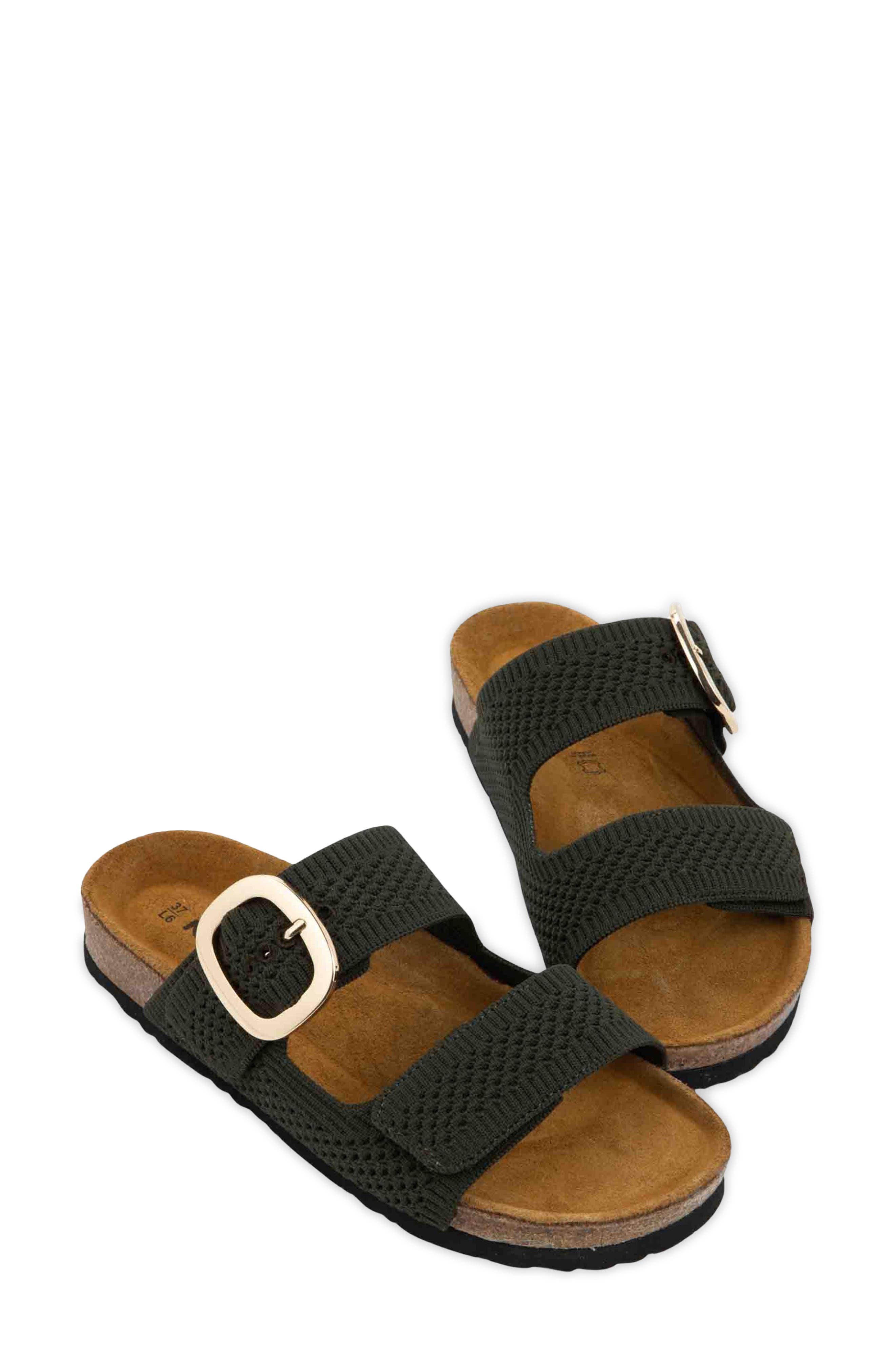 Miami Slide Sandal, Alternate, color, OLIVE KNIT