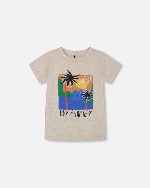 Deux Par Deux Little Boy's Organic Cotton Graphic Tee Light Gray Shimmer In Light Gray Shimmer